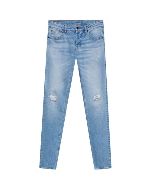 Jean Rider Skinny Fit Tiro Bajo para Hombre en Mezcla de Algodón Reciclado y Algodón, Lancha