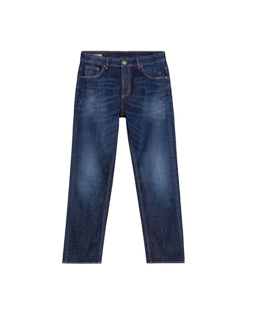 Jean Revenge Straight Fit Tiro Alto para Hombre en Algodón Orgánico, Ancla