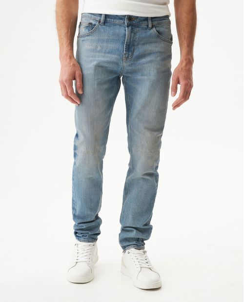Jean Rider Skinny Fit Tiro Bajo para Hombre en Algodón, Celebración