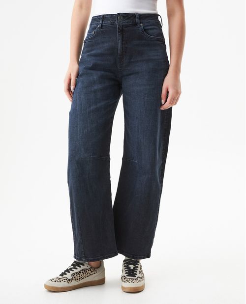 Jean Cosmo Tiro Alto para Mujer en Algodón y Algodón Reciclado, Embarcadero