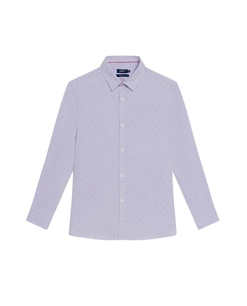 Camisa Mini Print Manga Larga para Hombre