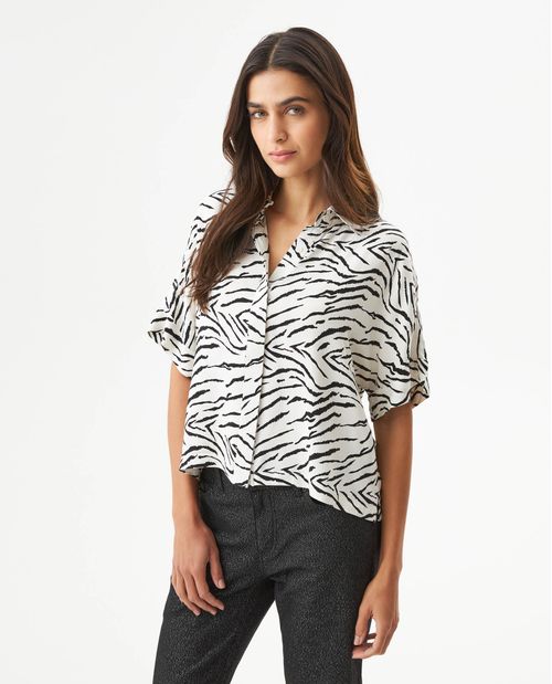 Camisa Resort Silueta Recta para Mujer
