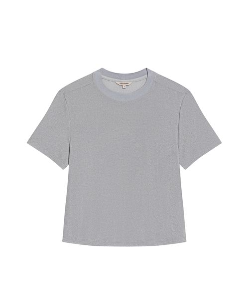 Camiseta Manga Corta con Brillo para Mujer
