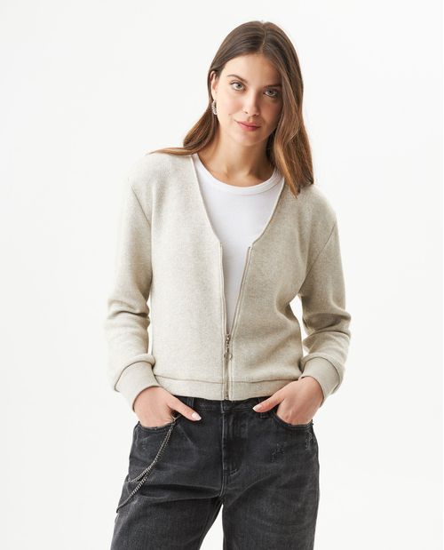 Buzo Abierto con Escote V para Mujer