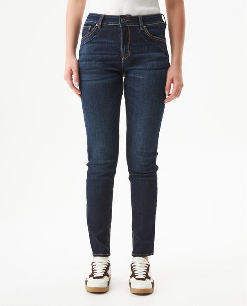 Jean Cosmo Tiro Alto para Mujer en Mezcla de Algodón y Poliéster, Velero