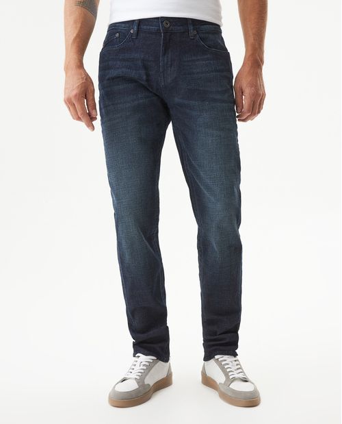 Jean Famous Skinny Fit Tiro Medio para Hombre en Algodón, Pescador
