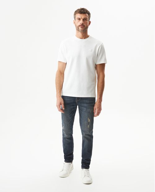 Jean Rider Skinny Fit Tiro Bajo para Hombre en Algodón, Índigo