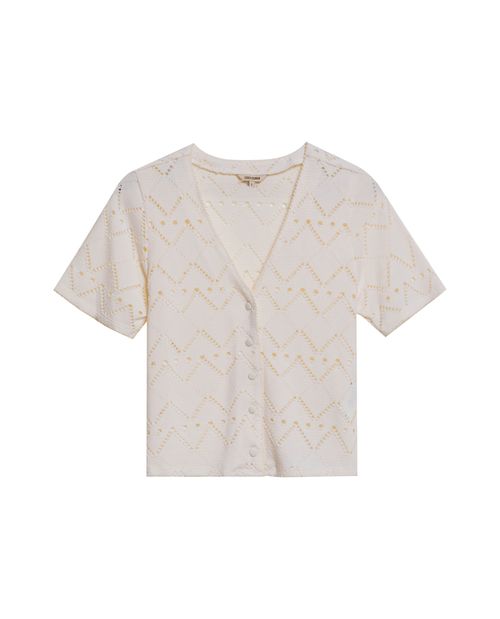 Camisa Silueta Recta con Escote V para Mujer