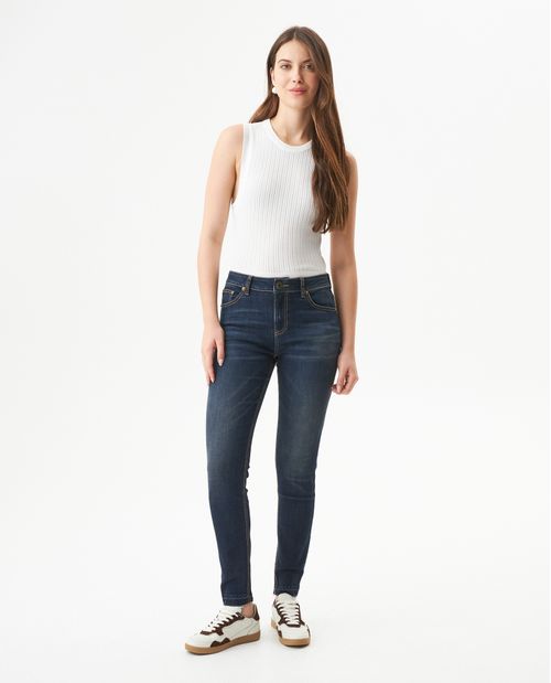 Jean Cosmo Tiro Alto para Mujer en Mezcla de Tencel y Coolmax, Capitán