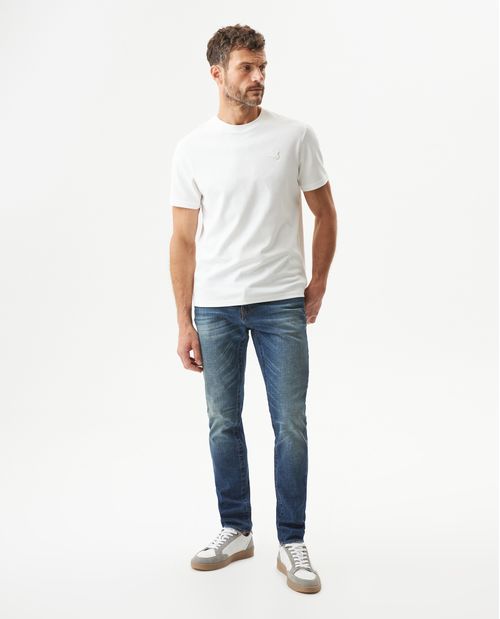 Jean Famous Skinny Fit Tiro Medio para Hombre en Algodón, Mástil