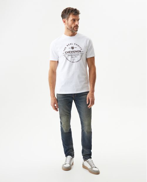 Jean Rider Heritage Skinny Fit Tiro Bajo para Hombre en Algodón y Poliéster, Enjoyado