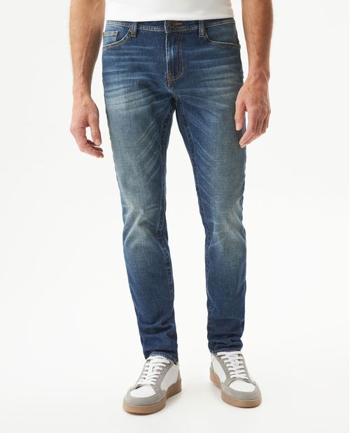 Jean Famous Skinny Fit Tiro Medio para Hombre en Algodón, Mástil