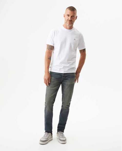 Jean Rider Heritage Skinny Fit Tiro Bajo para Hombre en Algodón y Poliéster, Prestigio