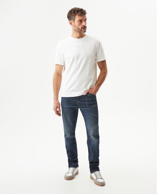 Jean Morrison Heritage Slim Fit Tiro Medio para Hombre en Algodón y Poliéster, Flota