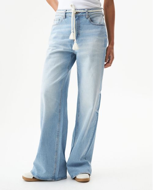 Jean Special Fit Wide Leg Tiro Alto para Mujer en Algodón, Radiante