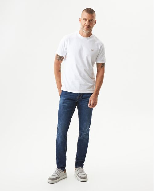 Jean Rider Skinny Fit Tiro Bajo para Hombre en Algodón y Poliéster Reciclado, Velada