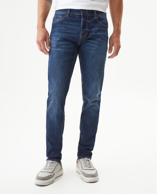 Jean Rider Skinny Fit Tiro Bajo para Hombre en Algodón y Poliéster Reciclado, Velada