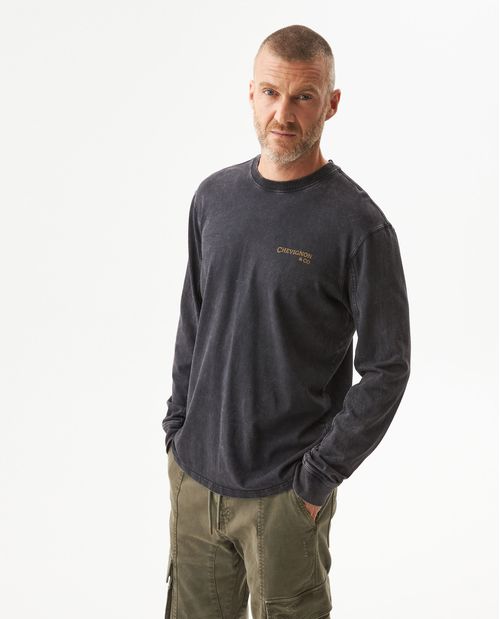 Camiseta Manga Larga para Hombre en Algodón, Ancla