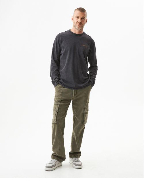 Camiseta Manga Larga para Hombre en Algodón, Ancla