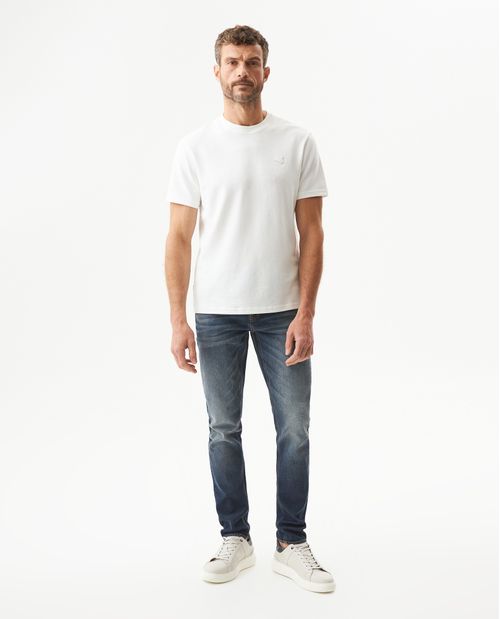 Jean Rider Skinny Fit Tiro Bajo para Hombre en Algodón, Baliza