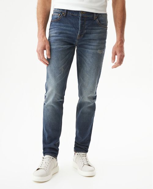 Jean Rider Skinny Fit Tiro Bajo para Hombre en Algodón, Baliza