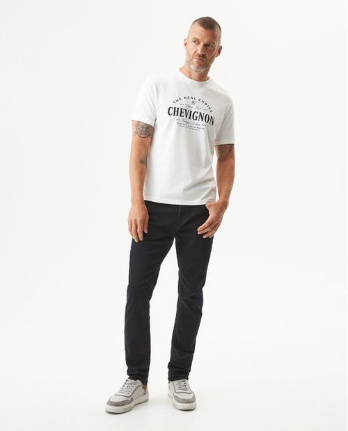 Jean Famous Skinny Fit Tiro Medio para Hombre en Algodón, Baile