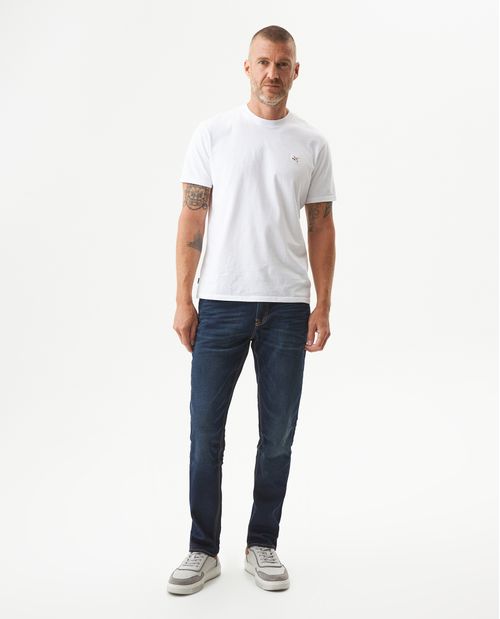 Jean Morrison Slim Fit Tiro Medio para Hombre en Algodón, Boya