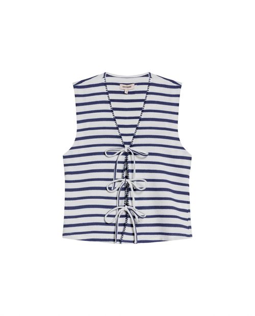 Camisa Silueta Recta con Escote V para Mujer
