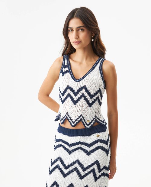 Top Tejido Tipo Crochet en Set de 2 Piezas para Mujer