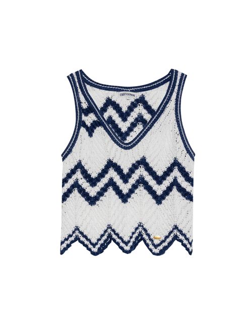 Top Tejido Tipo Crochet en Set de 2 Piezas para Mujer