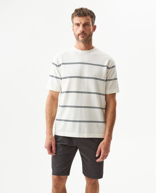Camiseta Tejida de Rayas para Hombre