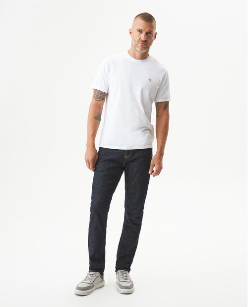 Jean Famous Skinny Fit Tiro Medio para Hombre en Algodón, Festivo
