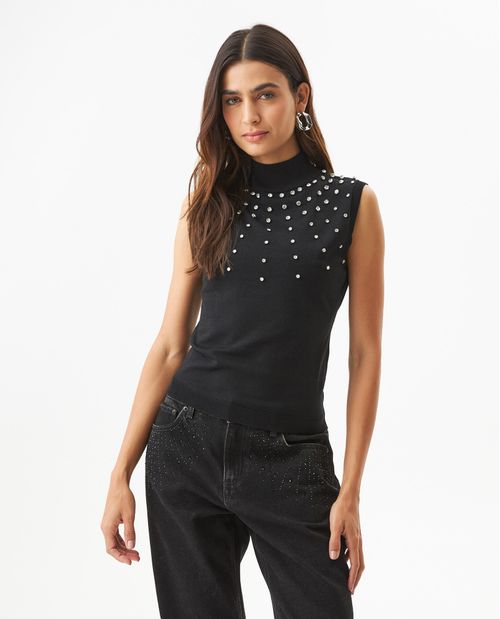 Top Tejido de Mujer con Brillo Sutil