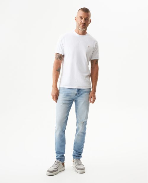 Jean Rider Skinny Fit Tiro Bajo para Hombre en Algodón, Elegante