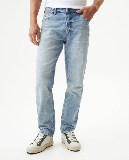 Jean Morrison para Hombre Slim Fit Tiro Medio en Algodón, Timonel