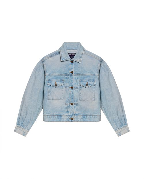 Chaqueta Tipo Trucker en Denim para Mujer