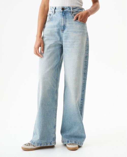 Jean Special Fit Heritage Wide Leg Tiro Súper Alto para Mujer en Algodón, Índigo