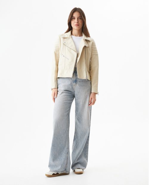 Jean Special Fit Wide Leg Tiro Alto para Mujer en Algodón, Celebración