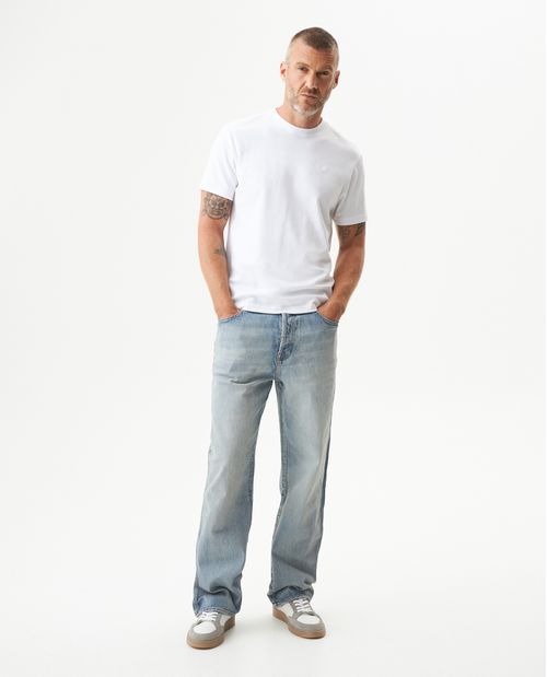 Jean Maverick Relaxed Fit Tiro Bajo para Hombre en Algodón, Oleaje