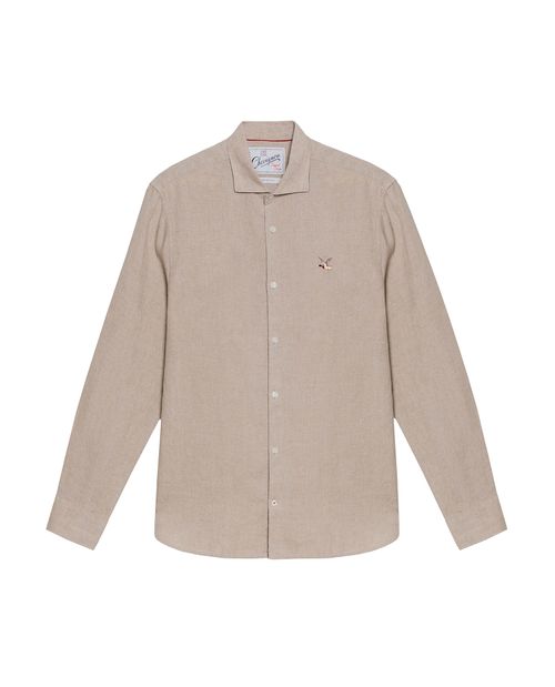Camisa de Lino de Manga Larga para Hombre