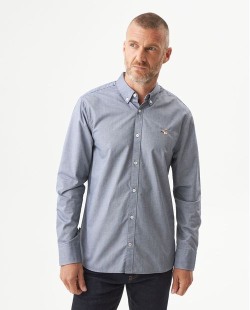 Camisa Oxfort Manga Larga para Hombre en Algodón