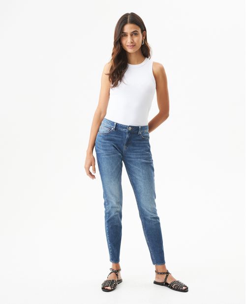 Jean Rusty Tiro Bajo para Mujer en Algodón y Algodón Reciclado, Costero