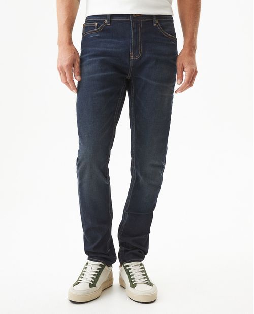 Jean Famous Skinny Fit Tiro Medio para Hombre en Mezcla de Algodón y Poliéster, Capitán
