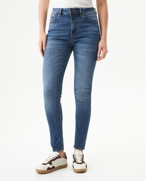 Jean Cosmo Tiro Súper Alto para Mujer en Algodón y Poliéster, Naútico