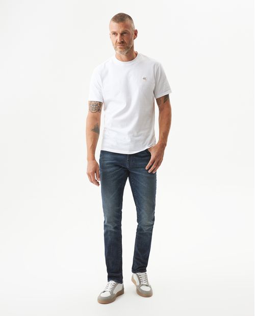 Jean Famous Skinny Fit Tiro Medio para Hombre en Algodón Reciclado, Plaza