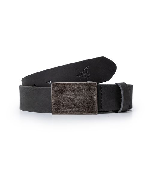 Correa de Hombre Heritage con Chapa Rectangular en Cuero Crosta