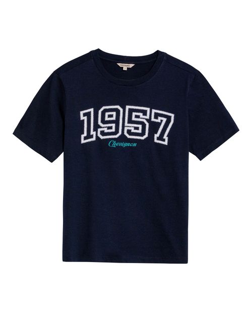 Camiseta de Mujer Gráfica Slim Fit Cuello Redondo con Estampado 1957 Caviar en  Algodón