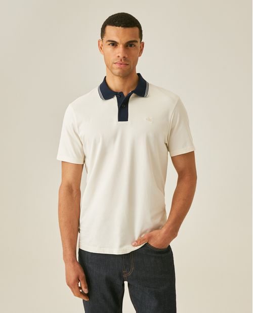 Camisa Polo de Hombre Slim Fit Estilo Preppy con Pato de Colores Bordado en Mezcla de Algodón