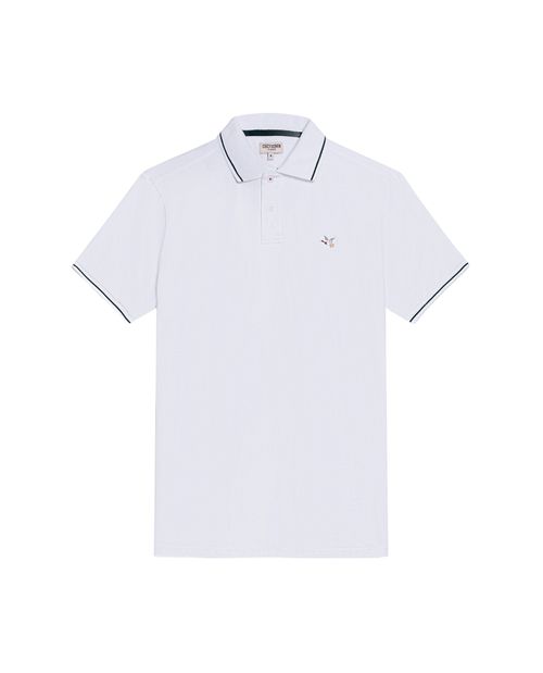 Camisa Polo de Hombre Classic Fit Manga Corta Perilla Interna Tejida en Mezcla de Algodón