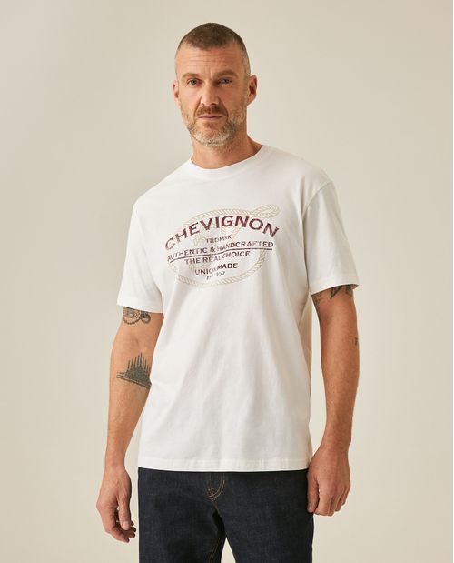Camiseta de Hombre Rodeo Slim Fit Manga Corta Gráficos en Frente y Espalda Jersey Nazca en Algodón